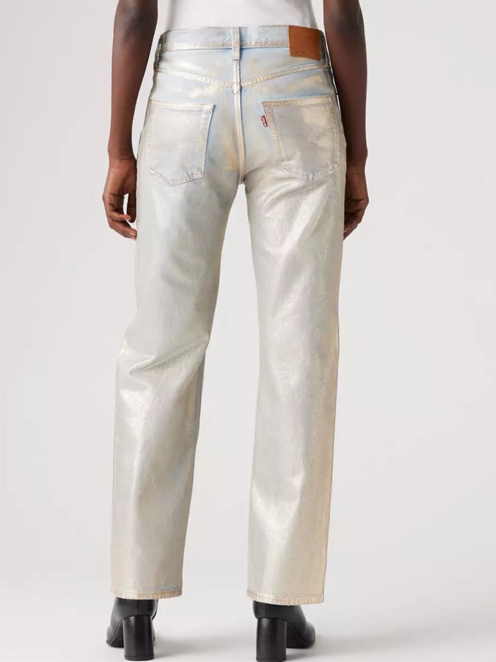 NWT Levi's 501 90's In Foil Optical Illusion